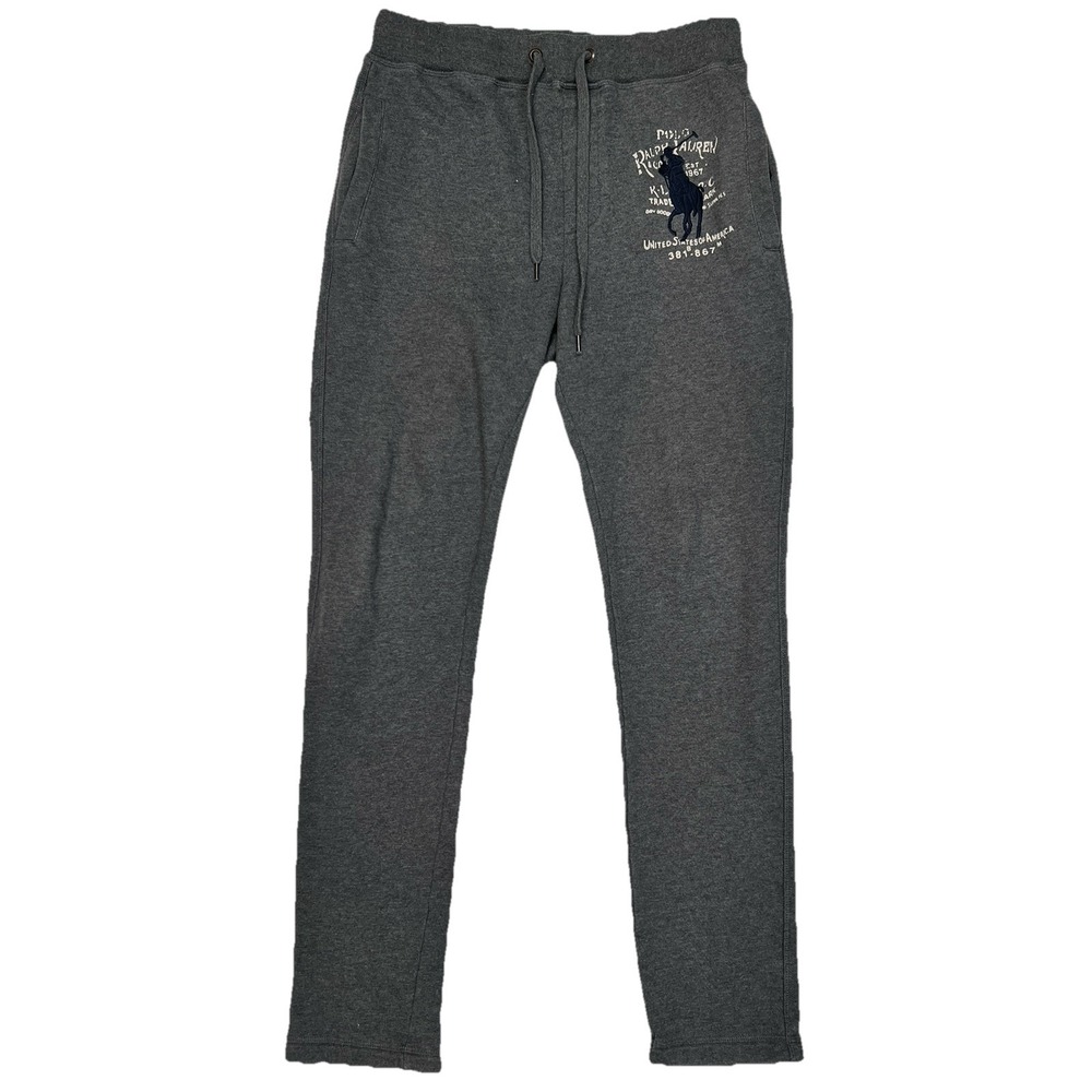 Polo Ralph Lauren Denim And Supply Big Pony Fleece Sweatpants Size Large Grey
